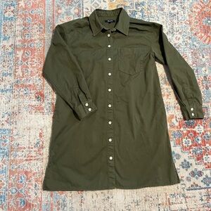 Madewell shirtdress regenerative chino loden